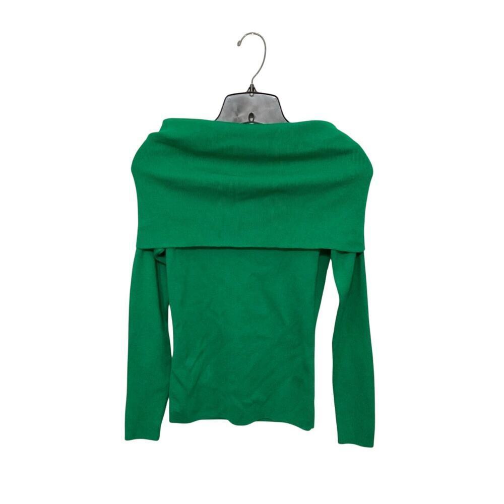 Anthropologie Ett:Twa Cecily Off Shoulder Pullover Sweater Green Size Medium - Picture 2 of 7